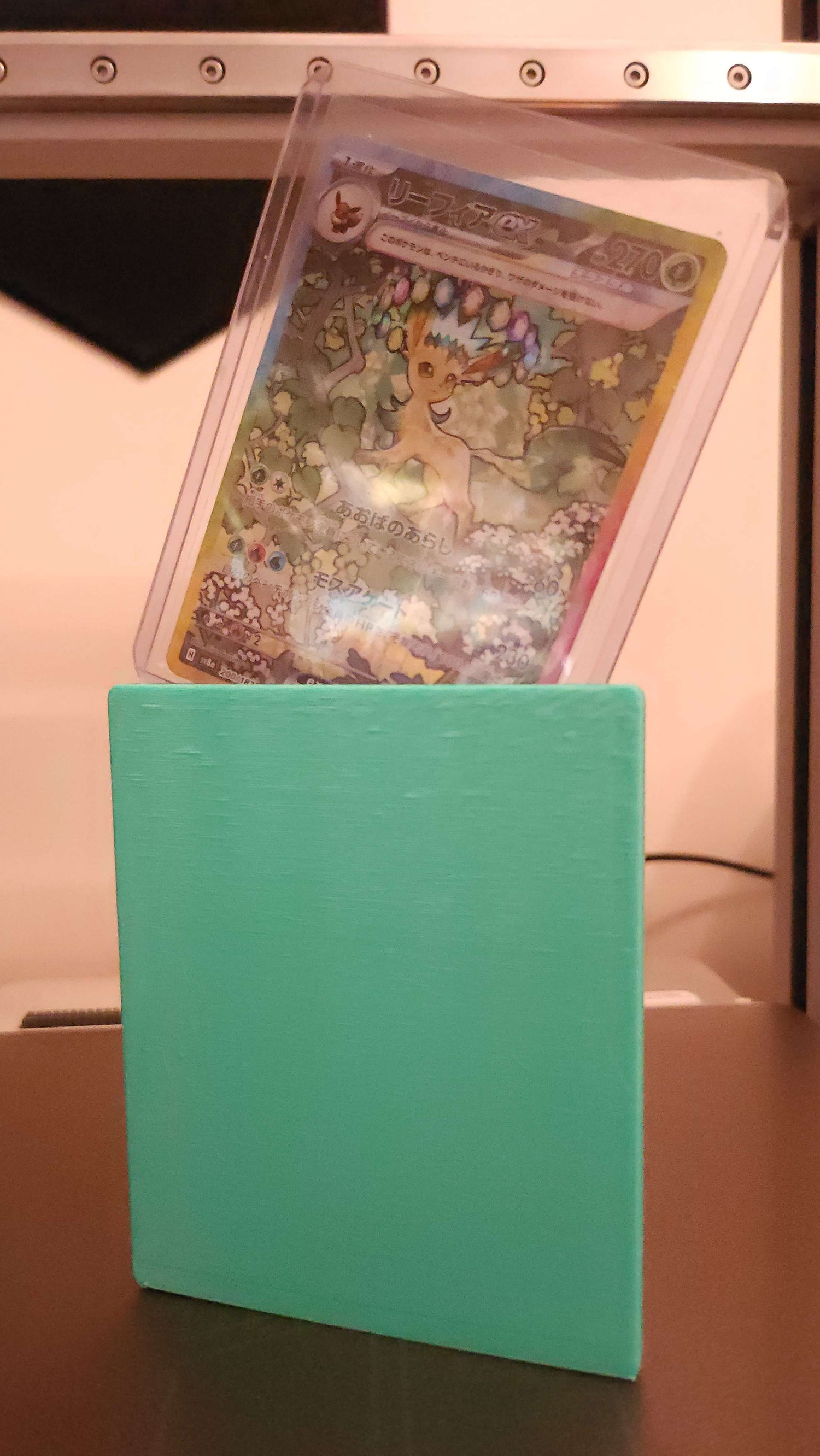 Image of the first 3D printed toploader case sleeve.