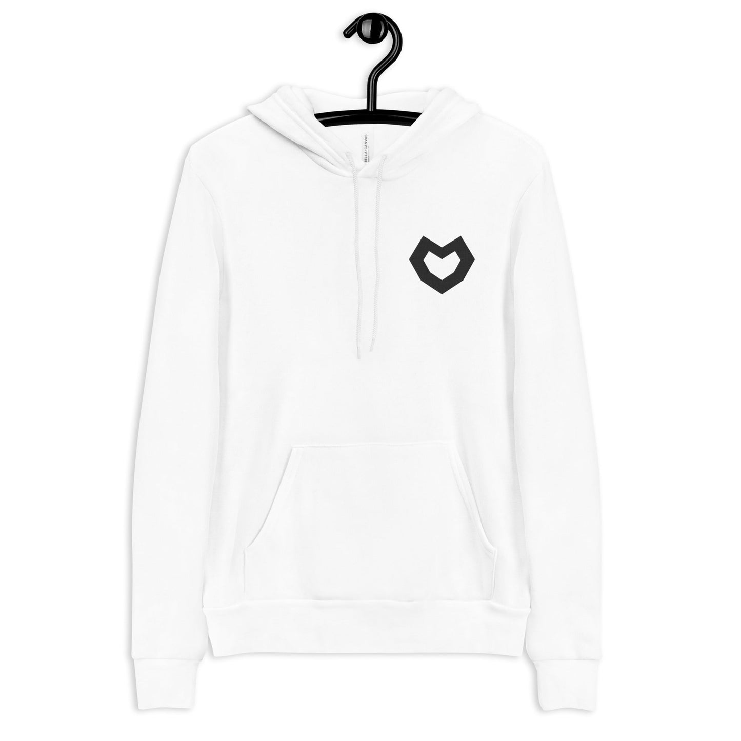 BlackHeartToys Logo - White with black logo Unisex hoodie - BlackHeartToys